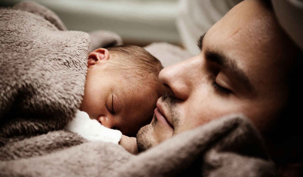 dad with a baby