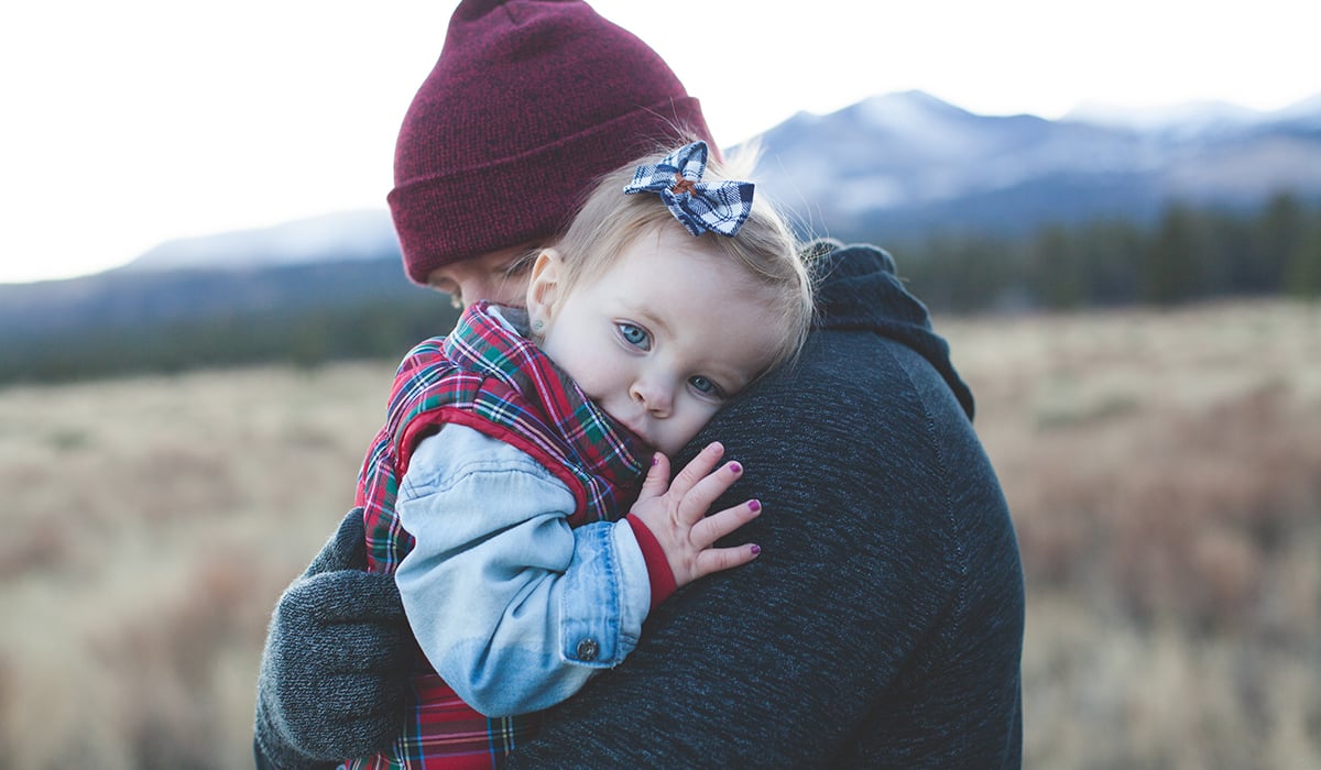 single father with a baby