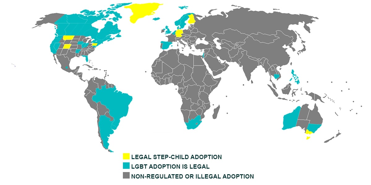 same sex parenting statistics - LGBT adoption rights by countries