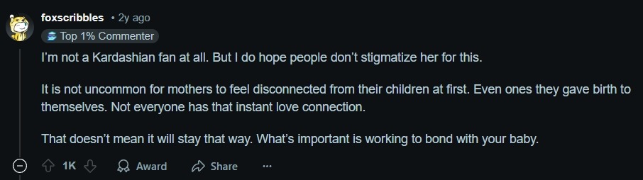 reddit discussion about Khloe Kardashian surrogacy